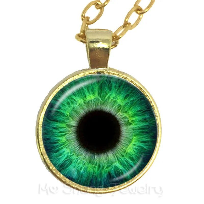 1PC Colorful Eye Third Eye Jewelry Evil Eye Pendant Necklace For Women Sweater Chain Gift For Her