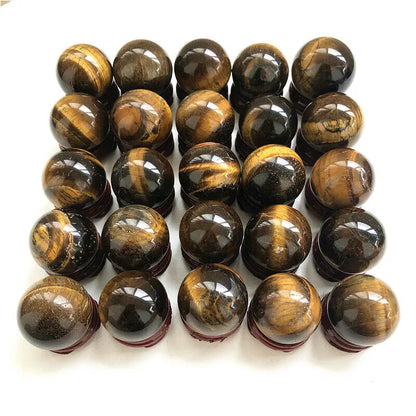 1PC Natural Tiger Eye Crystal Sphere Ball Orb Gem Stone Healing Top Quality