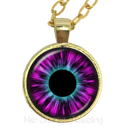 1PC Colorful Eye Third Eye Jewelry Evil Eye Pendant Necklace For Women Sweater Chain Gift For Her