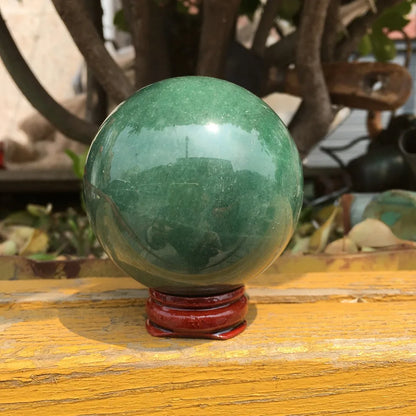 55mm Natural Green Aventurine Gem Stones Round Ball Crystal Healing Sphere
