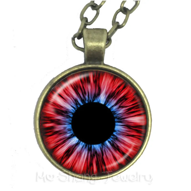 1PC Colorful Eye Third Eye Jewelry Evil Eye Pendant Necklace For Women Sweater Chain Gift For Her