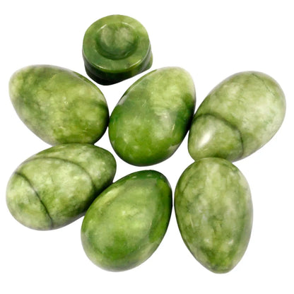 1.7" Healing Reiki Crystal Egg Sphere Gem stone Figurines with Stone Stand