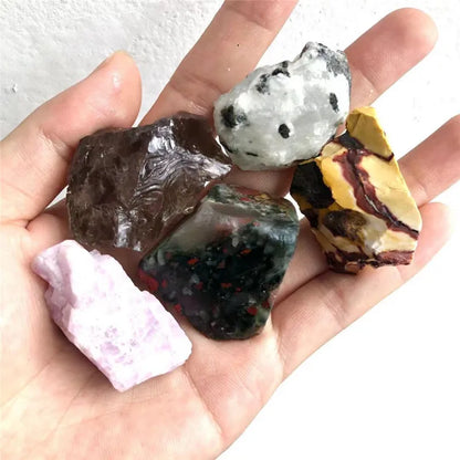 100g Natural Mixed raw Stone Colorful Gems Citrine Rose quartz Rough Mineral Rocks Collection Healing Stone Decor