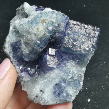 101.4gNatural green blue fluorite and quartz mineral raw stone teaching specimen healing energy QUARTZ GEM home decoration