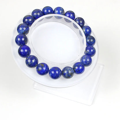4 6 8 10 12MM 100%Natural Gem Stone Lapis Lazuli Bracelets & Bangles Red Beads Meditation Healing blue stone Fashion Jewelry