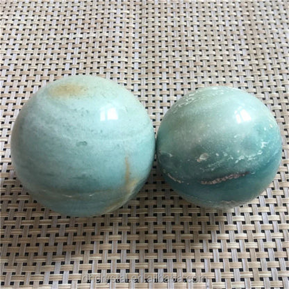 Natural Stone Quartz Gem Sphere Blue Caribbean Calcite Crystal Ball Healing Gemstones Home Decoration