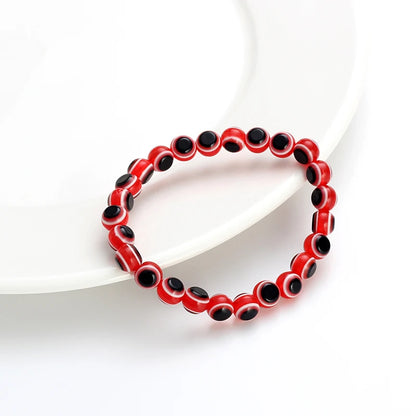 Evil eye 2018 Fashion 4 6 8mm Blue Resin Beads Beaded Bracelet Turkish style Charm Blue eye Bead Bracelet For Women EY4779