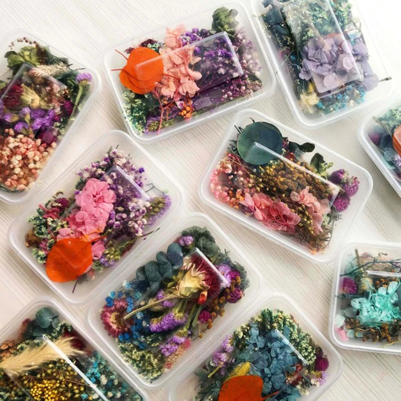 Dried Flowers Package For DIY Epoxy Decor Crafts Mixed Eternal Flowers And Leaves For DIY Aromatherapy Candles Cards Craft Decor