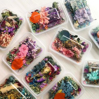 Dried Flowers Package For DIY Epoxy Decor Crafts Mixed Eternal Flowers And Leaves For DIY Aromatherapy Candles Cards Craft Decor