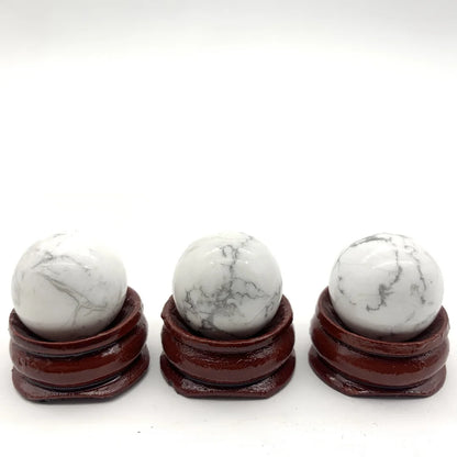 20-22mm Natural White Turquoise Quartz Sphere Crystal Ball Stones Gem Healing Stones Gifts Decor Minerals Aesthetic Room Decor