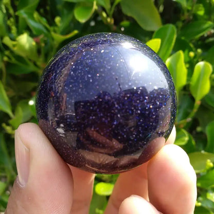 New Blue-sand Stone Quartz Crystal Ball Sphere Healing