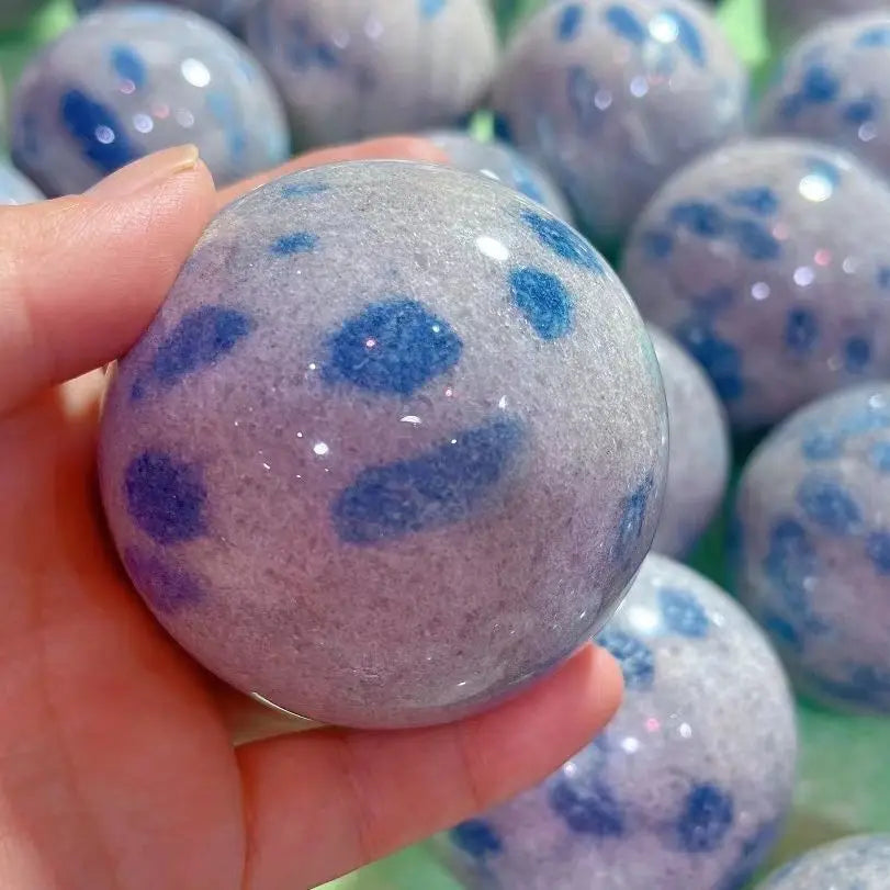 70mm Natural Stone Poilshed Quartz K2 Crystal Gemstone Sphere Healing Gem Craft Reiki Feng Shui Decoration Ball