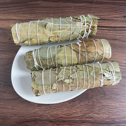Bay Leaves Sage Smudge Stick Incense Sage - alternative Clesaning wand Smudging Kit stick 4" Bundle