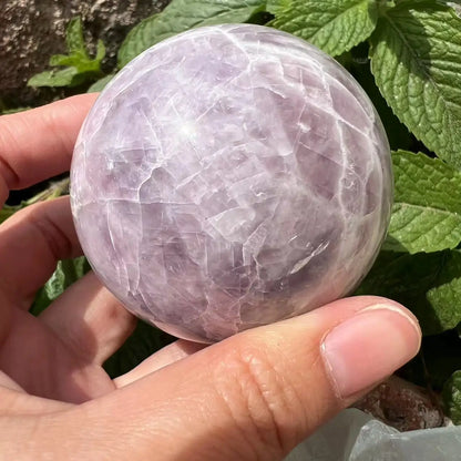 Natural Phosphosiderite Quartz Ball Sphere Crystal Rocks Ziyun Mother Mineral Precious Gems Indie Jewelry Collecting Decorations