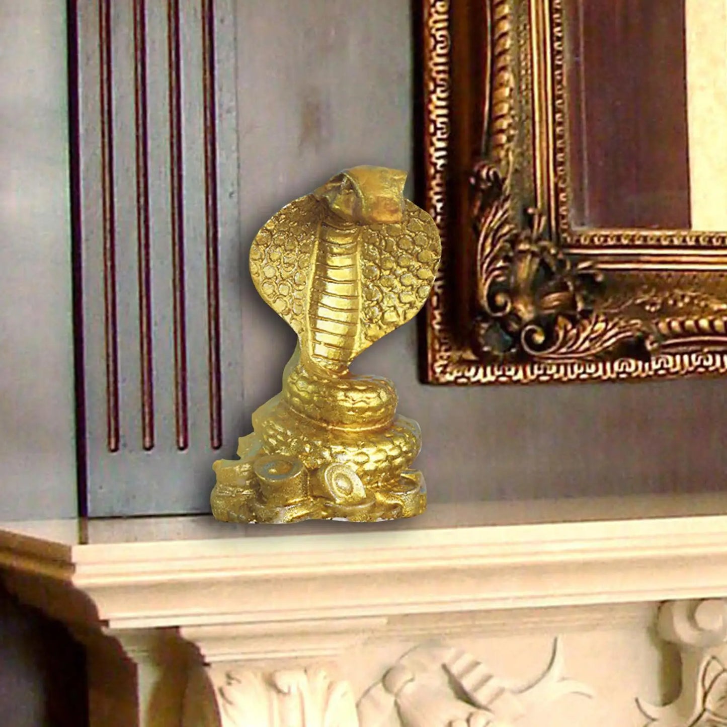 Ingots Snake Statue Resin Sculpture Miniature for Diorama Figurine