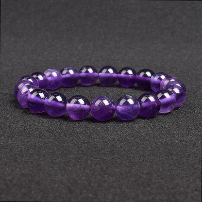 4-12 MM Natural Lace Amethysts Bracelet Purple Crystal Dream Amethyst Reiki Gem Stone Round Beads Bracelets Jewelry Couple Gifts