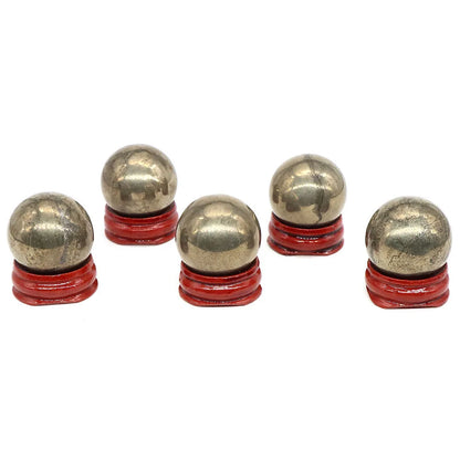 30mm Iron Pyrite Ball Natural Stone Carved Reiki Healing Crystal Energy Sphere Feng Shui Gem Crafts Home Room Decoration Gifts
