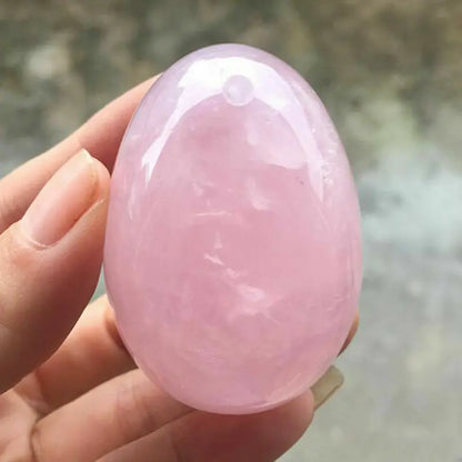 Natural pink rose quartz egg shaped magic crystal repair sphere gem