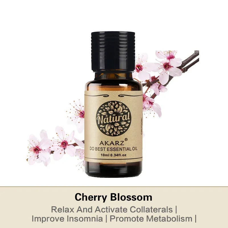 AKARZ Cherry Blossom Essential Oil Natural Skin Whitening Restore Skin Elasticity Relax Cherry Blossom Oil