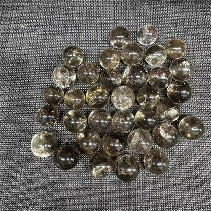 Smoky Crystal Small Sphere Natural Stone Quartz Gemstone Polished Gem Ball Healing Reiki Decoration
