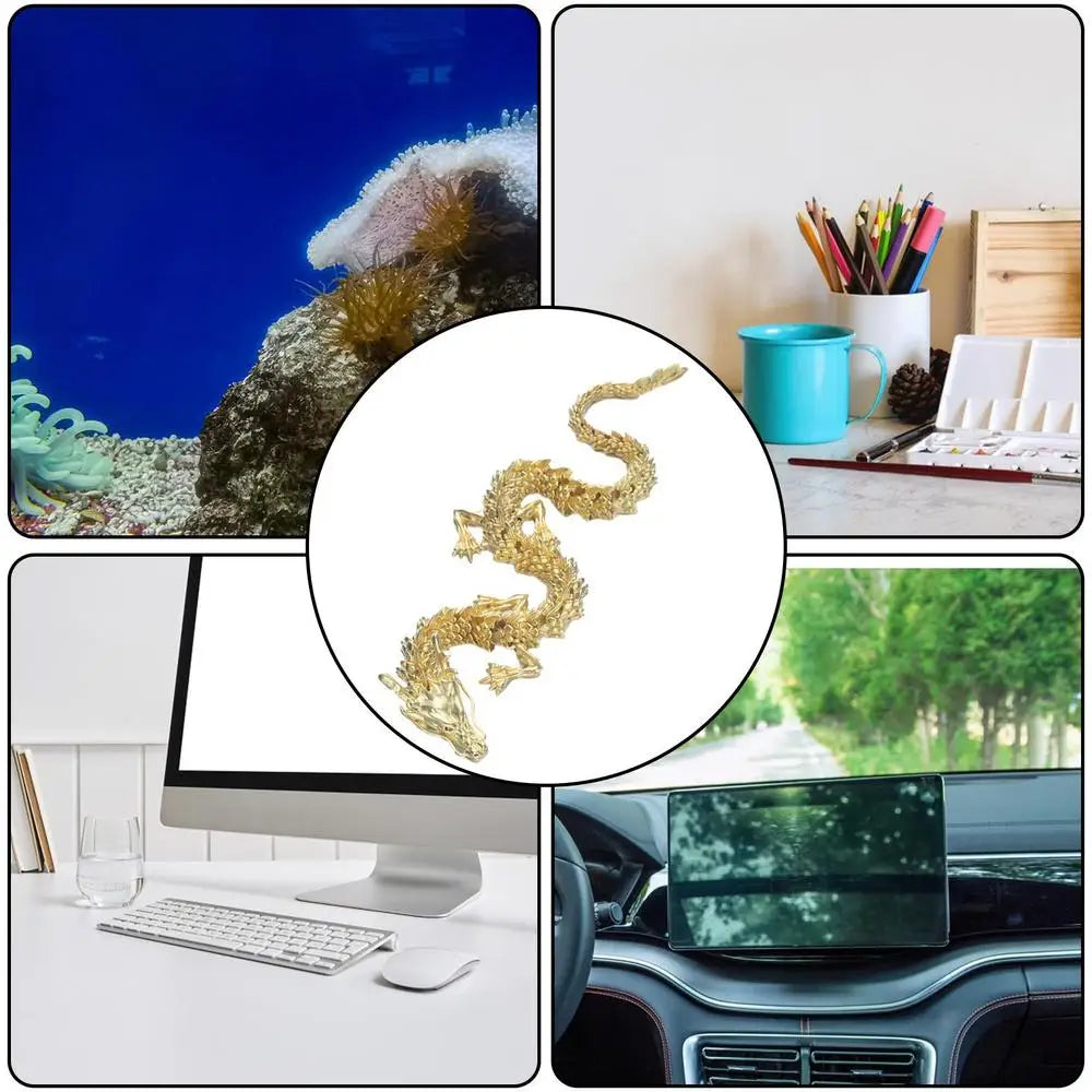 Desktop Ornaments 3D Zodiac Dragon Claws Brass Statue Sculpture Bring Success Home Decor Sculpture