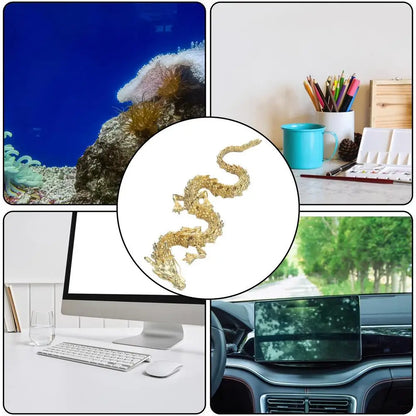 Desktop Ornaments 3D Zodiac Dragon Claws Brass Statue Sculpture Bring Success Home Decor Sculpture