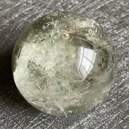98g Natural Crystal Ball Green Phantom Decoration Polished Quartz Sphere Reiki Healing
