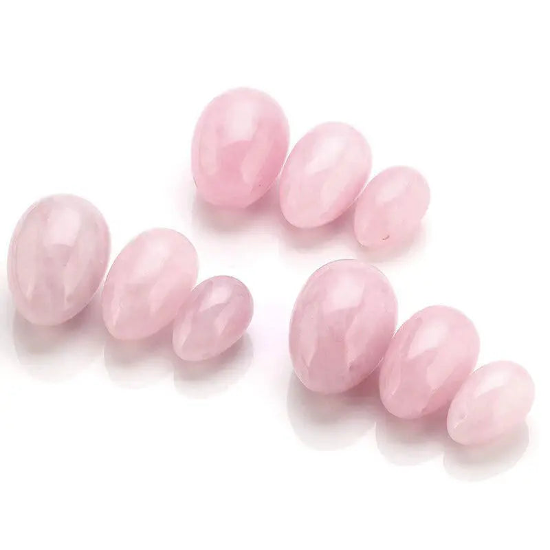 Natural pink rose quartz egg shaped magic crystal repair sphere gem