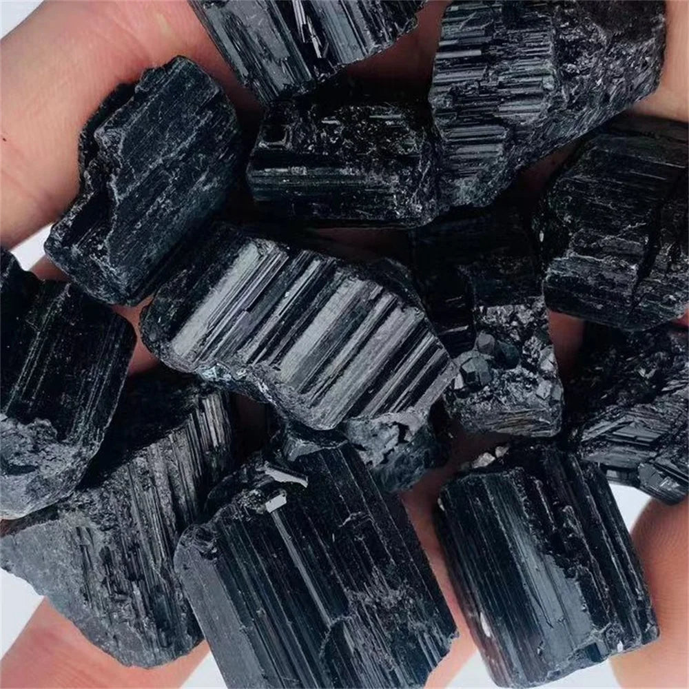 Black Tourmaline Gravel Raw Gem Mineral Specimen Natural Crystal Stone Healing Magic Advanced Collection Eliminate Magnetism