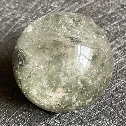 98g Natural Crystal Ball Green Phantom Decoration Polished Quartz Sphere Reiki Healing