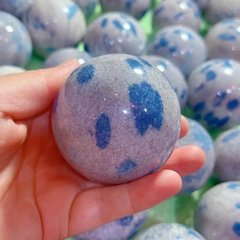 70mm Natural Stone Poilshed Quartz K2 Crystal Gemstone Sphere Healing Gem Craft Reiki Feng Shui Decoration Ball