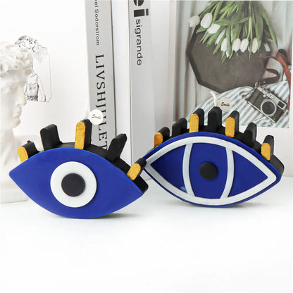 Greek Blue Evil Eye Candle Silicone Molds Spooky Creepy Unique Eyeball Plaster Resin Mould For Home Candle Making Evil eye mold