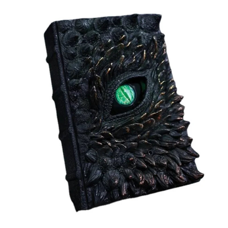Halloween One-eyed Dragon Demon Eye Statue Book Glamorous Eye Resin Craft Ornament Desk Decor Home Decoration Figurine Miniature