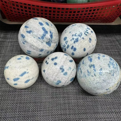 Natural Stone Poilshed Quartz K2 Crystal Gemstone Sphere Healing Gem Craft Reiki Decoration Ball