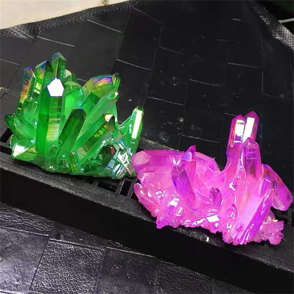 Natural Crystal Cluster Electroplate Raw Crystals Quartz Health Reiki Crystal Point Room Decor Rare Gem Obelisk Collection Gifts