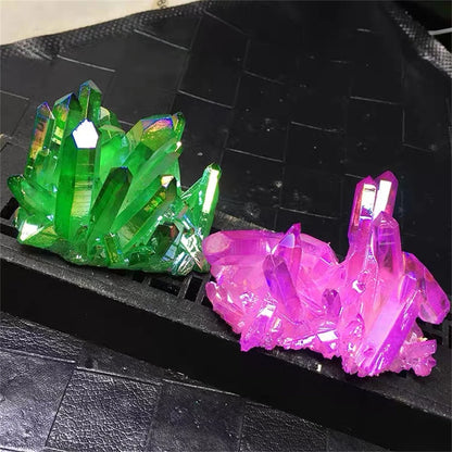 Natural Crystal Cluster Electroplate Raw Crystals Quartz Health Reiki Crystal Point Room Decor Rare Gem Obelisk Collection Gifts