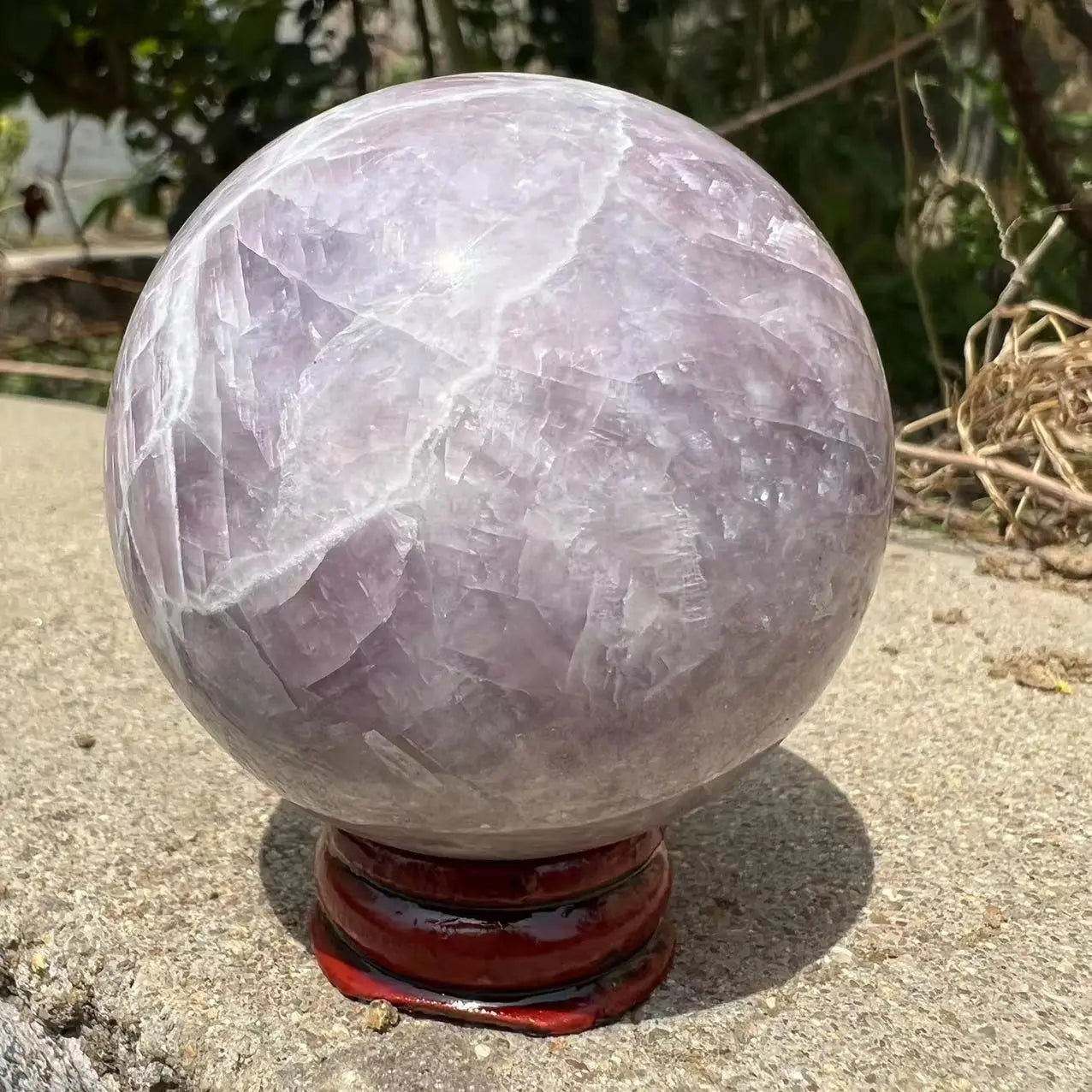 Natural Phosphosiderite Quartz Ball Sphere Crystal Rocks Ziyun Mother Mineral Precious Gems Indie Jewelry Collecting Decorations