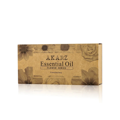 Premium AKARZ Hots Serie 5 Essential Oils - Vanilla, Jasmine, Vetiver, Rose & Musk - Aromatherapy, Massage, Diffuser and DIY