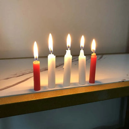 10pcs Small Red Candles Household Birthday Lighting Red and White Candles Valentine's Day Decoration Candles Home Decor Religiou