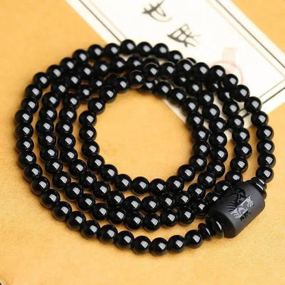 Natural Black Tourmaline Bracelet 6/8/10mm Stone Beads Bracelet Gem Stone Energy Multi-layer Bracelet Yoga Energy Women Men Gift