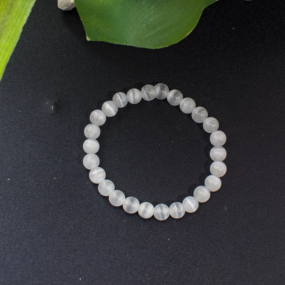 8mm Chatoyant Cat's Eye Stone Cyclophane Beads Knotted 108 Mala Necklace Meditation Yoga Prayer Jewelry for Women