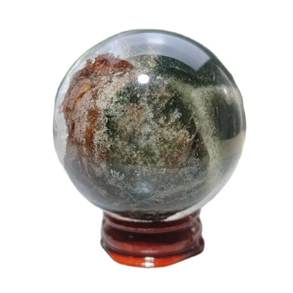 Ghost Phantom Crystal Ball, Natural Mineral Gem Specimen, Garden Quartz Sphere, Witchcraft, Spiritual Meditation, Healing Stone