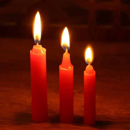 10pcs Small Red Candles Household Birthday Lighting Red and White Candles Valentine's Day Decoration Candles Home Decor Religiou