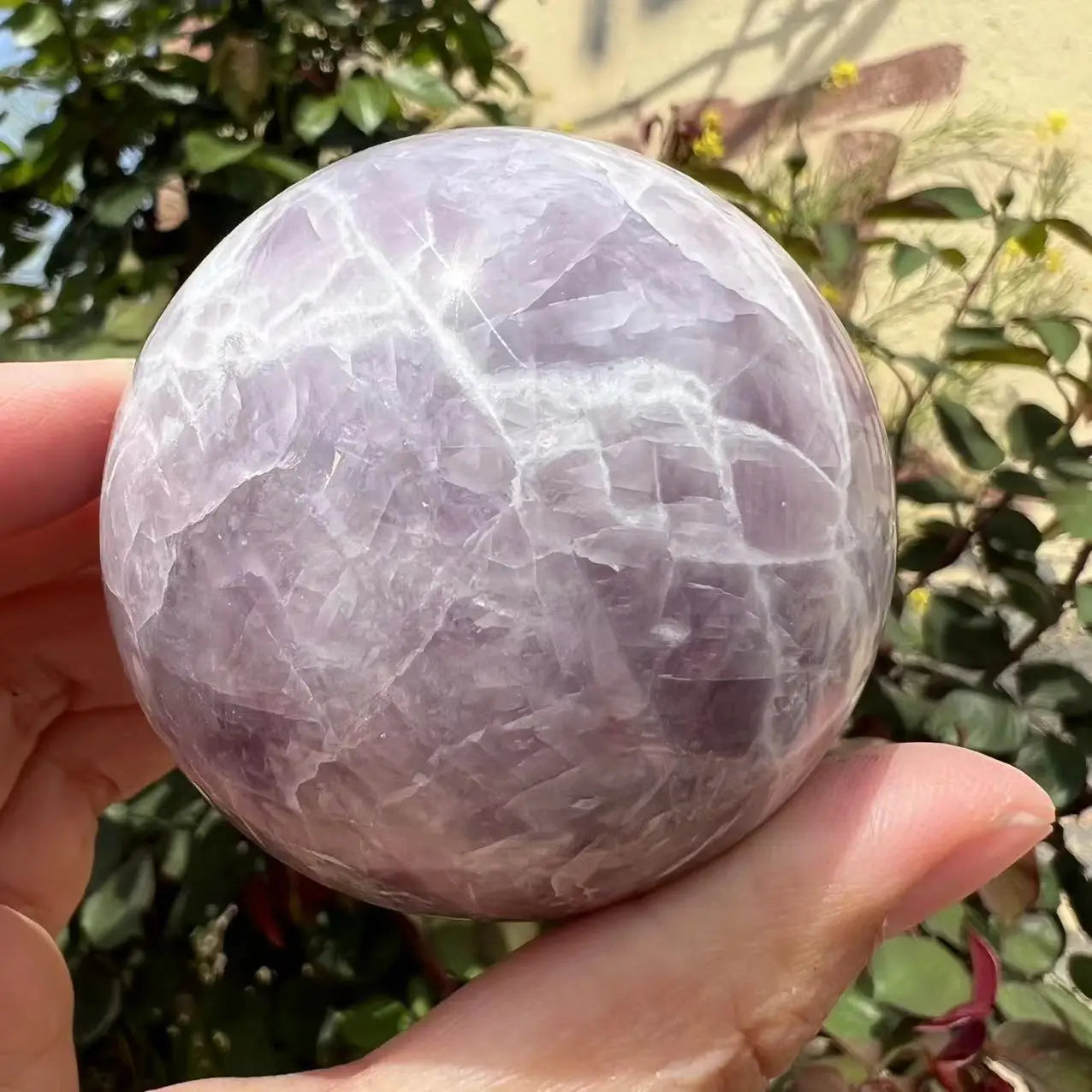 Natural Phosphosiderite Quartz Ball Sphere Crystal Rocks Ziyun Mother Mineral Precious Gems Indie Jewelry Collecting Decorations