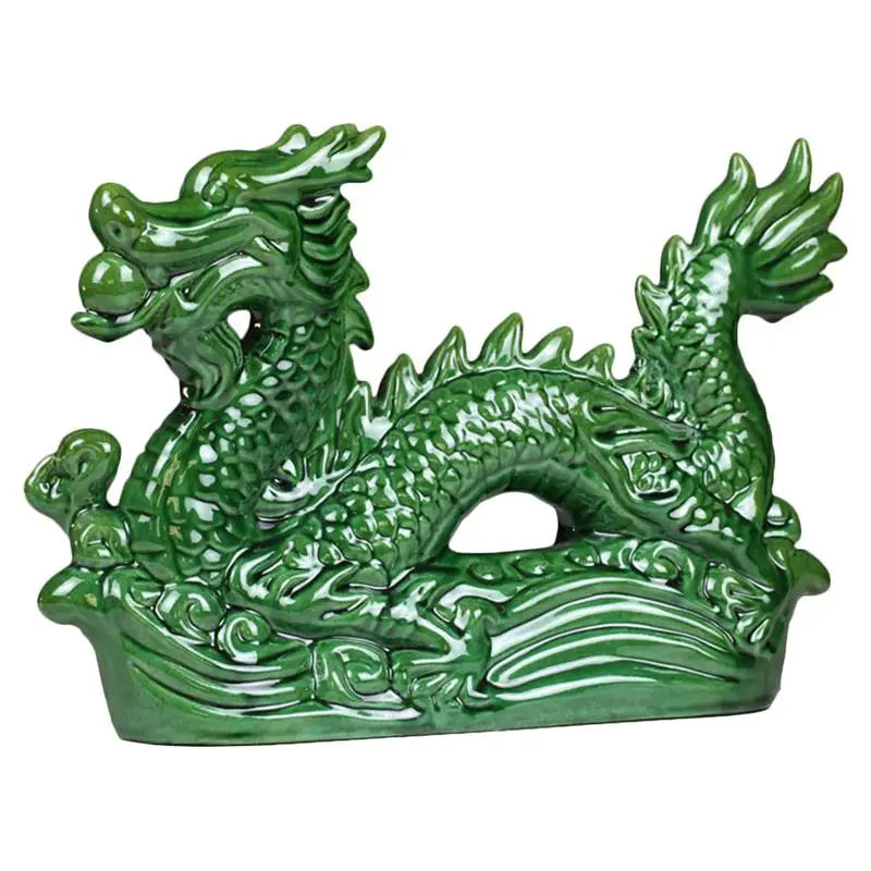 Statue Tabletop Ceramic Dragon Figurine Desktop Ceramic Dragon Statue Home Desktop Decoration Chic Table Dragon Figurine