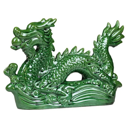 Statue Tabletop Ceramic Dragon Figurine Desktop Ceramic Dragon Statue Home Desktop Decoration Chic Table Dragon Figurine