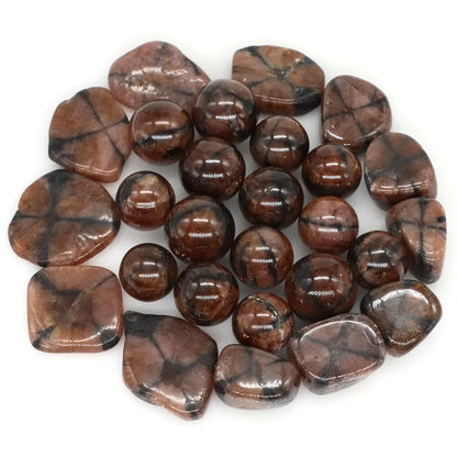 Natural Cross Chiastolite Quartz Crystals Healing Stones Ball Tumbled Bulk Mineral Specimen Sphere Gems Home Aquarium Decoration
