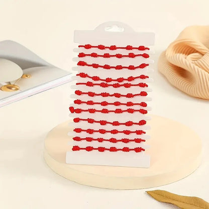 2-12pcs Lucky Red String Bracelet for Couple Good Luck Amulet for Success Rope Evil Eyes Braided Wristband Handmade Jewelry Gift