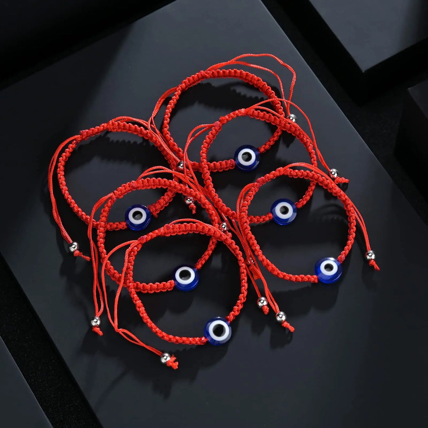 2-12pcs Lucky Red String Bracelet for Couple Good Luck Amulet for Success Rope Evil Eyes Braided Wristband Handmade Jewelry Gift