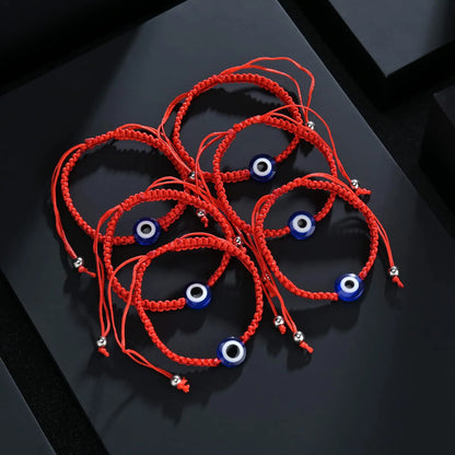2-12pcs Lucky Red String Bracelet for Couple Good Luck Amulet for Success Rope Evil Eyes Braided Wristband Handmade Jewelry Gift